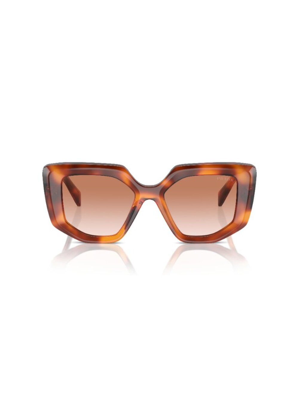 New Prada Women's Sunglasses Brown Aviator Lens Acetate Frame PR 14ZS 18R70E 50 - Picture 4 of 4